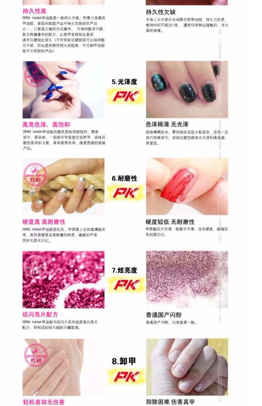 Zero nana nhãn hiệu sơn móng tay phát sáng Gel keo quang trị liệu Barbie có thể tháo rời - Sơn móng tay / Móng tay và móng chân màu nail đẹp cho da ngăm