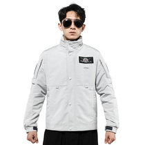 Military and military autumn outdoor sports jacket Mens casual and comfortable stand-up collar water repellent jacket seismic short top