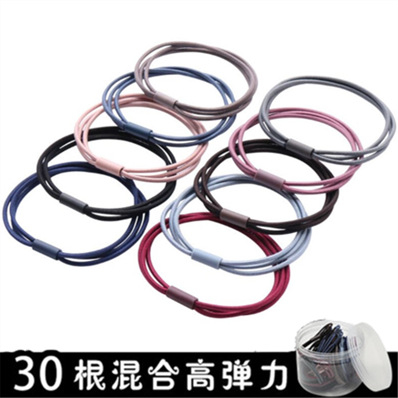 30 Korean small fresh tie hair hair ring Simple personality ponytail hair ring Sen female adult rubber band hair ornaments