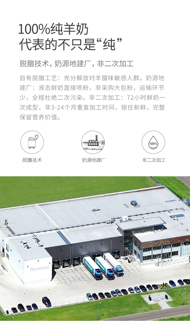 荷兰原产 风车牧场 3倍原生高钙羊奶粉 400g 去膻工艺处理 图4