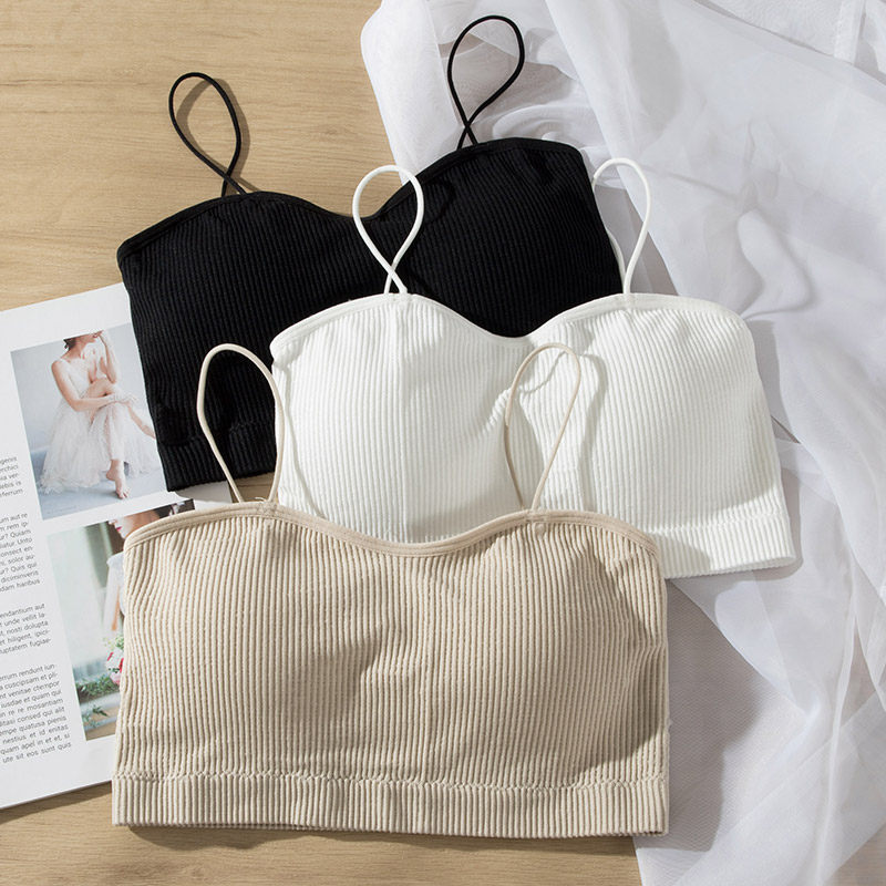 Hanging with a bra, small vest, anti-walking underwear girl high school girl with a beautiful back wrapped in chest