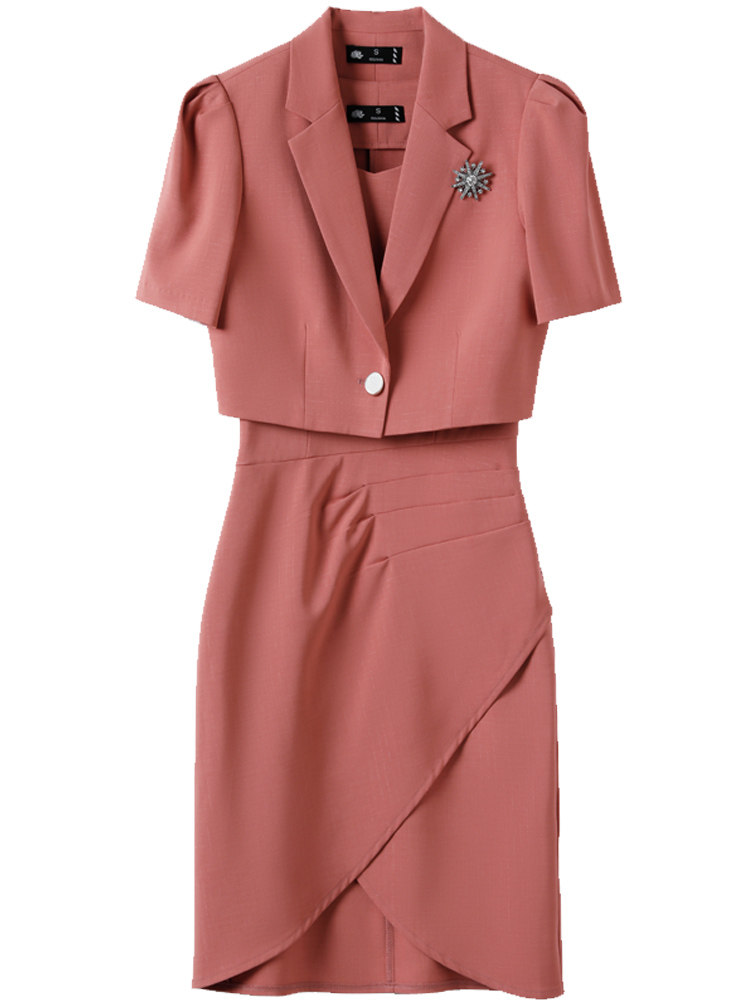 SHORT PROFESSIONAL SUIT WOMENS BEAUTY SALON OVERALLS TEMPERAMENT GODDESS FAN SUMMER FASHION FOREIGN BEAUTICIAN SMALL SUIT