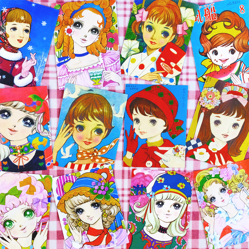 Vintege Japanese Showa Nostalgic Paper Sticker Renaissance Teen Mobile Phone Notebook Waterproof Baggage Graphic