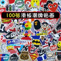 100 Tidal Logo Logo Mobile Phone Sticker Brand Graffiti Skateboard Helmet Computer Waterproof suitcase Decorative Sticker