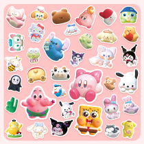 66 sheets of 3D toy animal stickers graffiti cute suitcase computer decoration material ipad phone waterproof paste