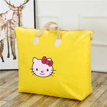 Three-piece suit quilt bag storage bag Children kindergarten beautiful clothes printing moving bag Student cotton