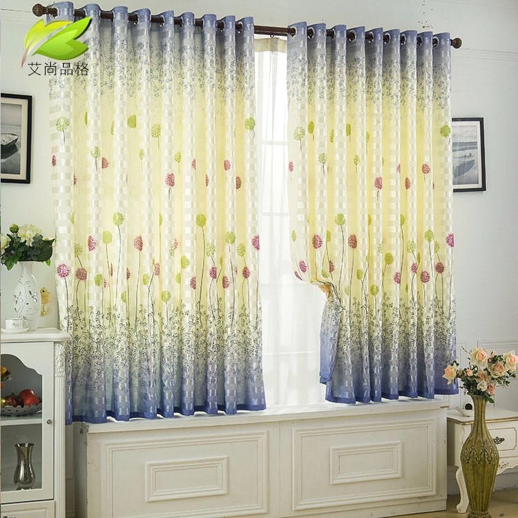 Rental room easy and cheap Free drilling installation full shading heat insulation finished telescopic rod curtains can be