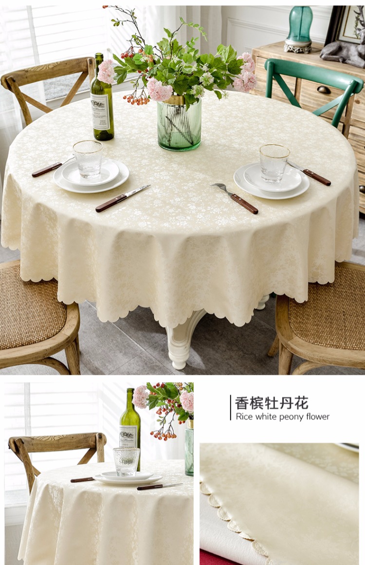 Khăn trải bàn chống thấm nước chống vảy dầu dùng một lần bàn tròn vải khách sạn khách sạn khăn trải bàn lớn bàn tròn khăn trải bàn nhà vải miếng trải bàn