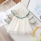 Girls 2022 new spring and autumn mesh dress little girl foreign style princess cute skirt baby dress trendy