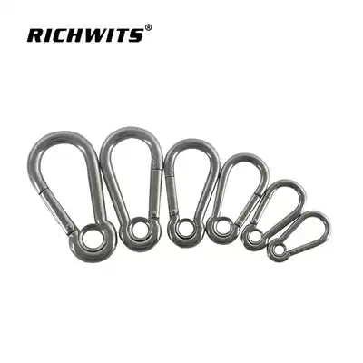 RICHWITS stainless steel ring carabiner spring hook safety buckle diving flow hook