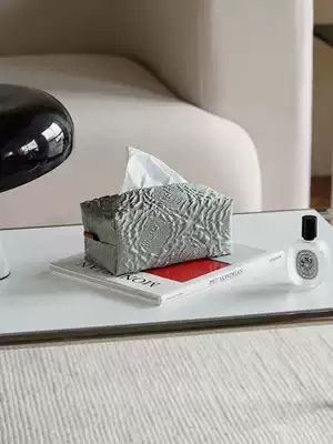 Moyuins wind embossed tissue box living room dining room study household desktop car sanitary paper box light luxury carton