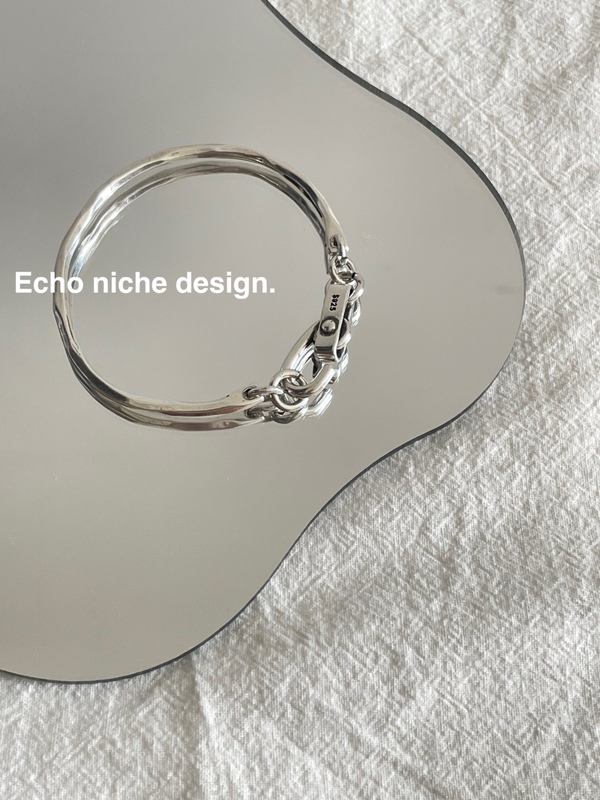 Niche Design ins Minimalist Style High-End Feel S925 Silver Bracelet with a Unique Clasp, Simple and Stylish Niche Design ins Minimalist Style High-End Feel S925 Silver Bracelet with a Unique Clasp, Simple and Stylish