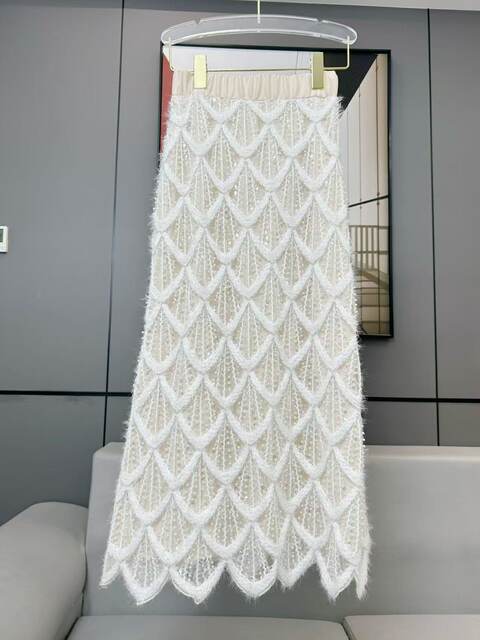 New Spring and Autumn High-End Custom Furry Tops, Loose Casual Versatile Sequin Tops, Comfortable Beaded Tops for Women