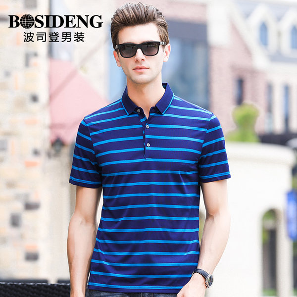 波司登 含桑蚕丝 男式短袖POLO衫 聚划算+天猫优惠券折后￥108包邮（￥198-90）2色可选