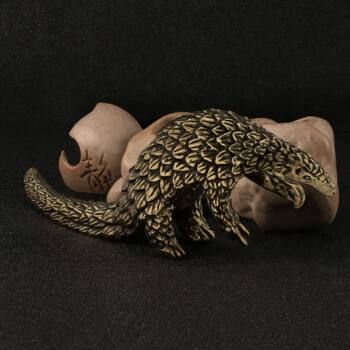 Giant anteater brass ornaments imitation antiques miscellaneous pangolin animal ornaments crafts home collectibles