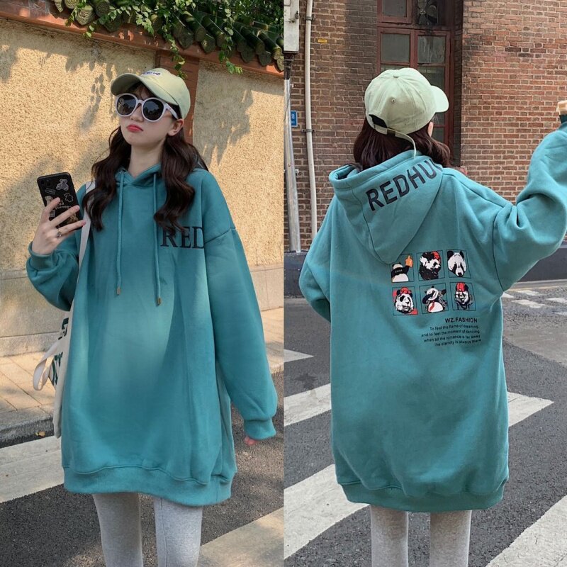 Pregnant women spring new large size fashion suit foreign style top jacket autumn winter loose mid-length sweater women