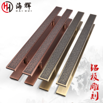 New Chinese Luxury Gate Handle Upscale Hotel Glass Door Imitation Antique Bronze Color Armrest Custom Wooden Door Handle Handle