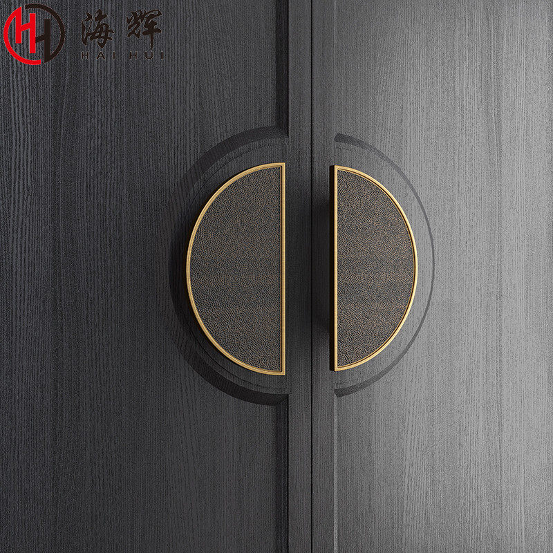 Chinese semi-circular door handle glass door wooden door antique handle handle custom shopping mall hotel sliding door handrail