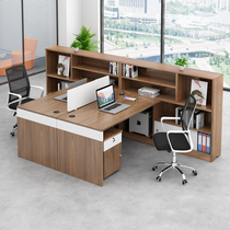 Staff office table and chair combination 2 people 4 people seat card seat financial desk double face to face simple modern