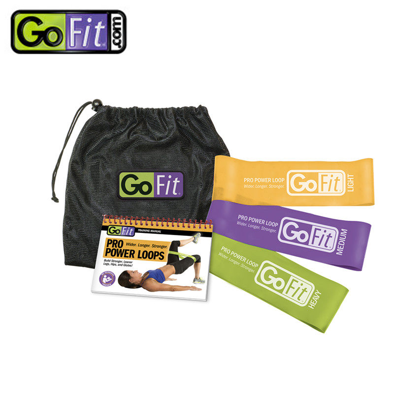 GoFit yoga elastic stretch with warp hips stretch with latex resistance belt for men and women strength training elastic circle