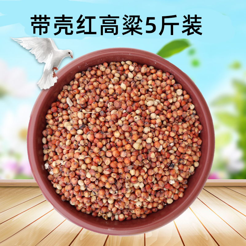 Skinned red sorghum wine sorghum rice pigeon grain pigeon spotted parrot hamster feed bird grain raw grain 5 catties