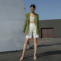 SOULKISS exclusive custom fashion has a gas field _23 Mmi heavy silk suit small suit jacket for women