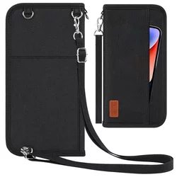 새로운 여권 가방 여행 지갑 홀터 넥 대기업 여권 클립 멀티 카드 카드 가방 다기능 RFID 인증서 가방