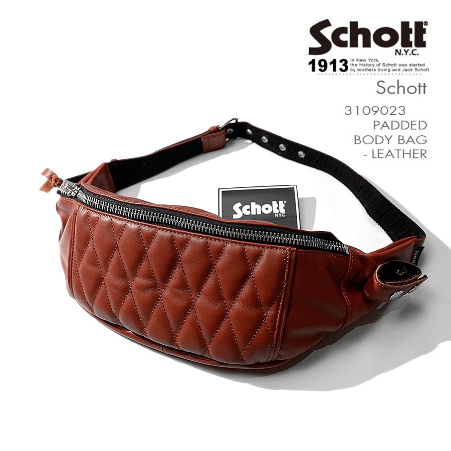 数量无几日单肖特牛皮机车腰包胸包2色Schott PADDED BODY BAG,时尚与实用兼备的潮流单品! -胸包-淘宝好物网