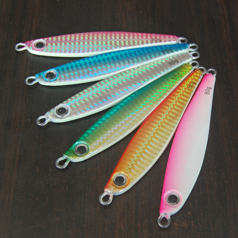 Fishing Too far shore the coast of the piece of iron plate bright 40 grams 60 grams of 80 grams of fishing bass bait