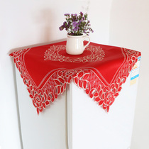 Refrigerator top dust-proof cloth single-door fabric decoration Nordic dustproof cover cloth red festive refrigerator cover cloth