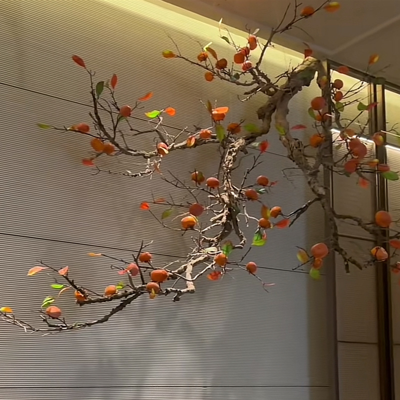 Decorative Ceiling Persimmon Branch Wall Hanging Hanging Persimmon Branch Trunk Shopping Mall Exhibition Hall Upside down Bionic Pomegranate Apple Decorative Ceiling Persimmon Branch Wall Hanging Hanging Persimmon Branch Trunk Shopping Mall Exhibition Hall Upside down Bionic Pomegranate Apple
