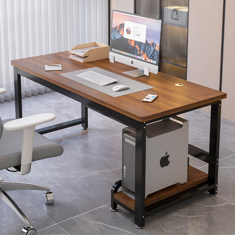 Computer Desk with Desktop Space for the Main Unit, Single-Person Office Desk, Solid Wood Study Desk, Work Station, Home Gaming Table