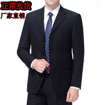 Spring and autumn middle-aged mens loose suit jacket Middle-aged dads business casual one-piece casual suit mens top