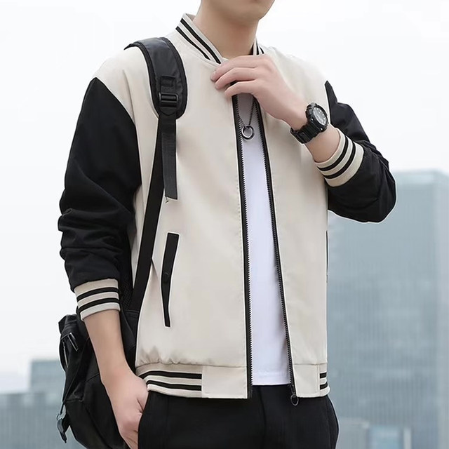 Baseball uniform high-end stand collar spring and autumn jacket for men