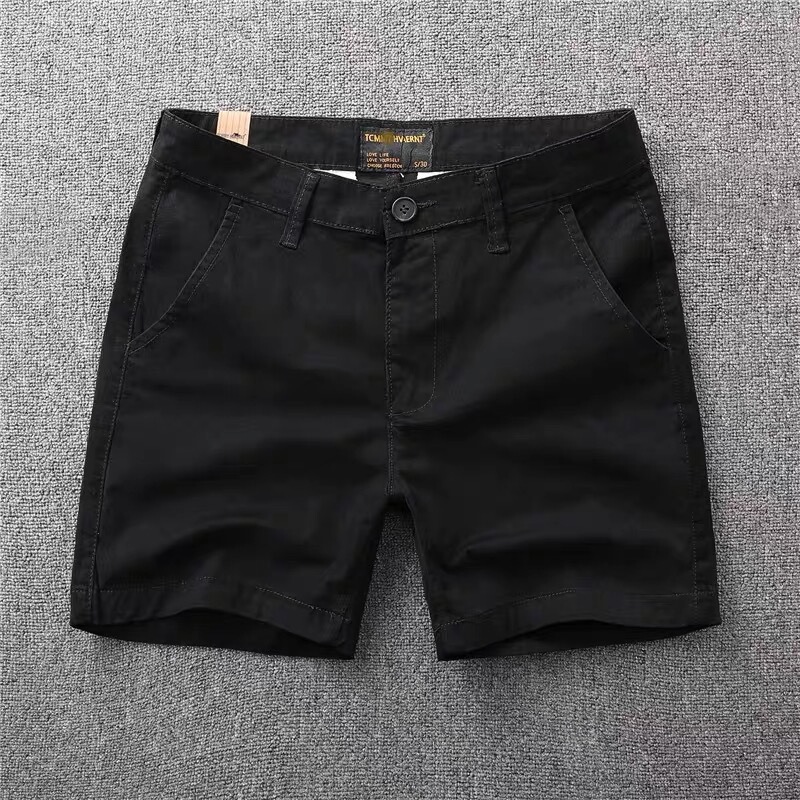Summer New Style Pure Cotton Quarter Pants for Men, Casual Slim Straight Cargo Shorts, Slightly Elastic, Stain-Resistant, Three-Quarter Pants Summer New Style Pure Cotton Quarter Pants for Men, Casual Slim Straight Cargo Shorts, Slightly Elastic, Stain-Resistant, Three-Quarter Pants