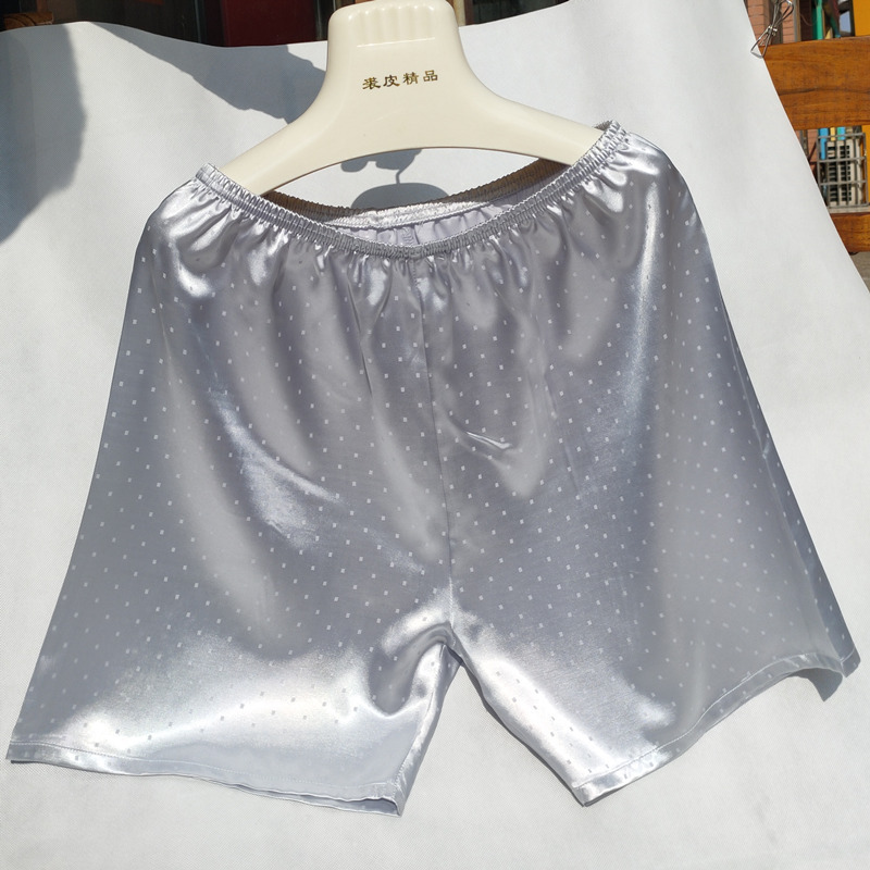 Men's Pajamas, Large Silk Home Shorts, Ice Silk Shorts and Long Pants, Summer and Autumn Imitation Silk Thin Silk Pajama Pants