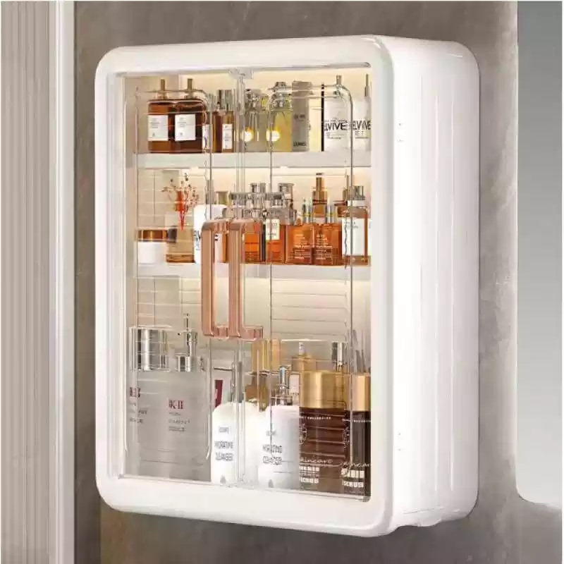 Wall-Mounted Bathroom Storage Rack, Cosmetic Storage Shelf, Storage Cabinet, Bathroom Sink Waterproof Box