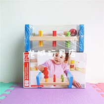 German Hape Tools Knock Knock Le Kindergarten Early Education Childrens Wooden Knock Assembling Educational Toys to Exercise Hands and Eyes