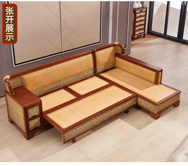 Tengsha làm wicker ghế sofa sofa mây phòng khách Đông Nam Á mây thật đồ gỗ mía sofa mây mây - Ghế sô pha ghế sofa phòng ngủ