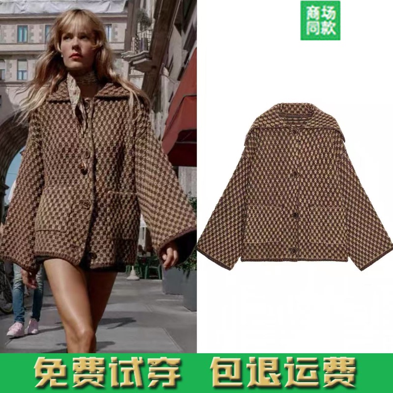 Autumn New Women's Cape-Style Oversize Knitted Jacket Shawl with Large Lapel 9874104 472