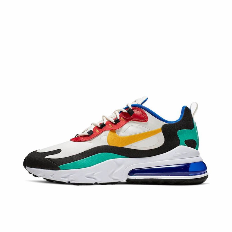 Nike Air Max 270 React Air Cushion, Shock-Absorbing, Wear-Resistant, Comfortable, Retro Running Shoes (002 Warehouse)