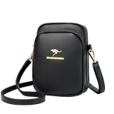 袋鼠 Сумка на одно плечо, маленькая небольшая сумка, сумка через плечо, модная сумка для телефона, из натуральной кожи, городской стиль