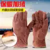 Warm velvet thickened cold resistant high temperature resistant cowhide wear-resistant winter welding welder handling anti-cut labor insurance gloves men