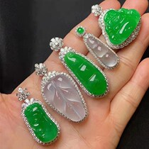 Emerald Buddha male mosaic processing custom 18K gold Jade Buddha inlaid diamond jewelry look at the contact