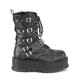 American Demonia 5.1cm matte thick-soled boots lace-up belt buckle short boots metal rivet ເກີບຜູ້ຍິງ