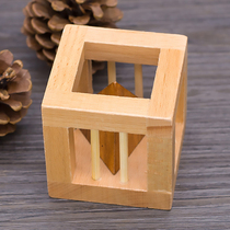  Tenon and mortise structure classical educational toy Luban lock cage to take objects High IQ to relieve boredom and burn the brain to solve puzzles to take diamonds from the cage