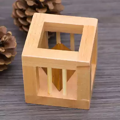 Tenon and mortise structure classical educational toy Luban lock cage to take objects High IQ to relieve boredom and burn the brain to solve puzzles to take diamonds from the cage