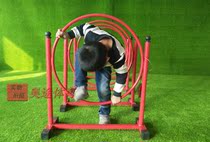 Kindergarten childrens game Sports training drill ring frame Football training ring drill fire ring Wood drill ring