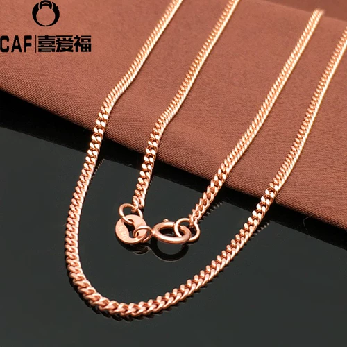 喜爱福 Ювелирное украшение, золотое изысканное ожерелье, Россия, 14 карат, розовое золото, Италия