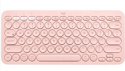 Logitech K380 keyboard wireless bluetooth keyboard office keyboard female portable ultra-thin keyboard cornel powder